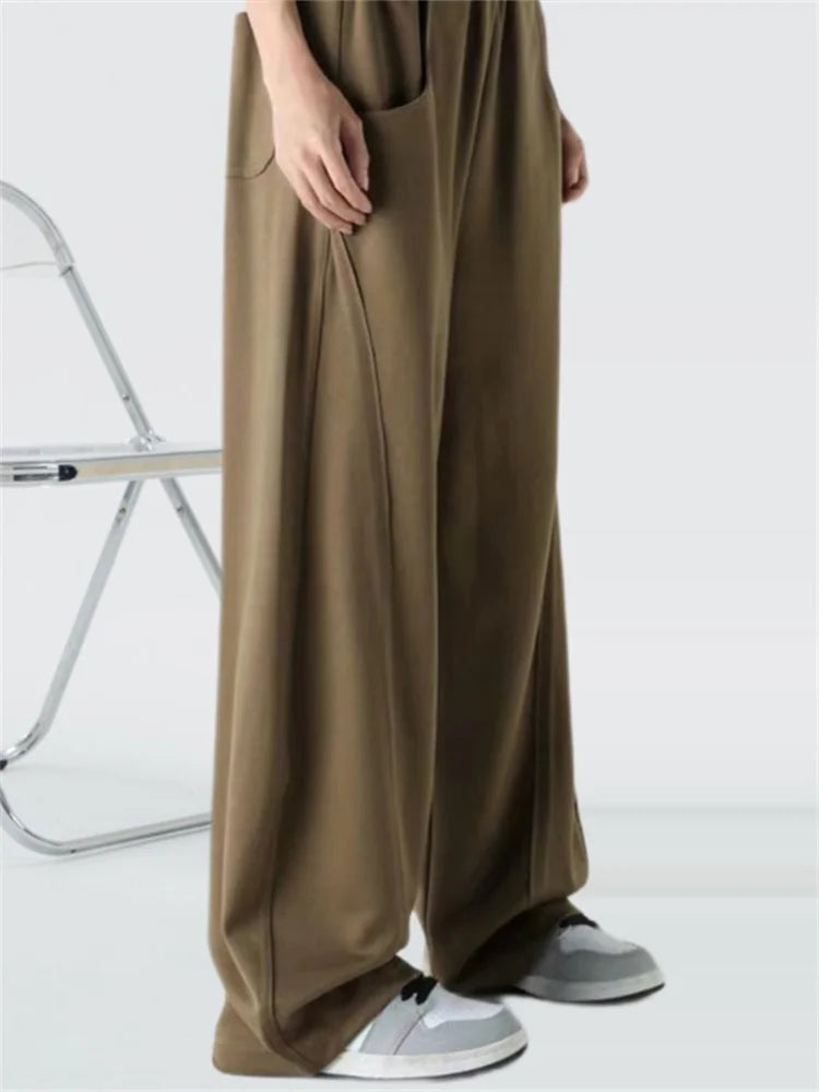 Korean Autumn High Waist Wide Leg Sweatpants