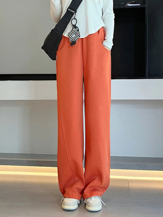 Korean Autumn High Waist Wide Leg Sweatpants