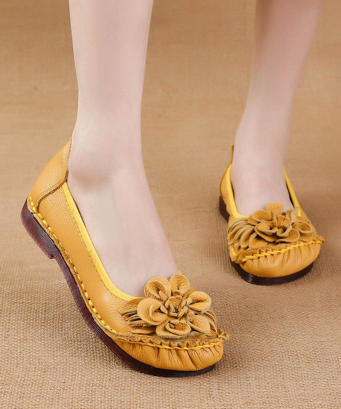 For Shoes Leather Cowhide Splicing Soft Black Flat