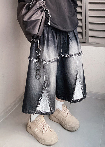 Oversized Original Waist Shorts Elastic Summer Design Black