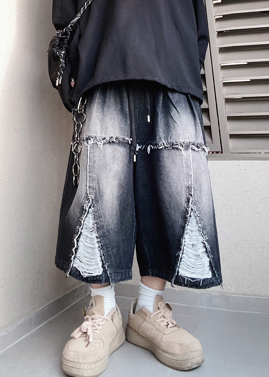 Oversized Original Waist Shorts Elastic Summer Design Black