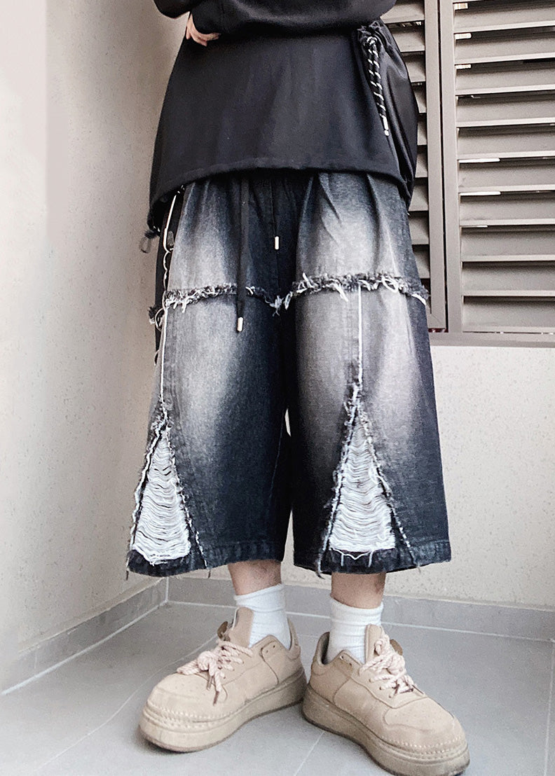 Oversized Original Waist Shorts Elastic Summer Design Black
