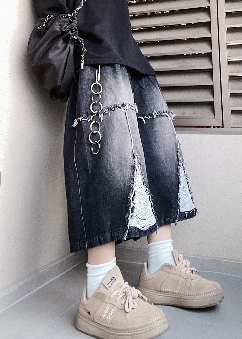 Oversized Original Waist Shorts Elastic Summer Design Black