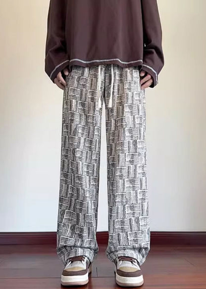 Black Original Design Pockets Corduroy Pants Elastic Waist Spring Rm048