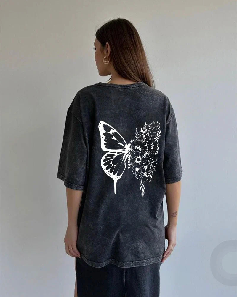 Acid Wash Print T-shirt