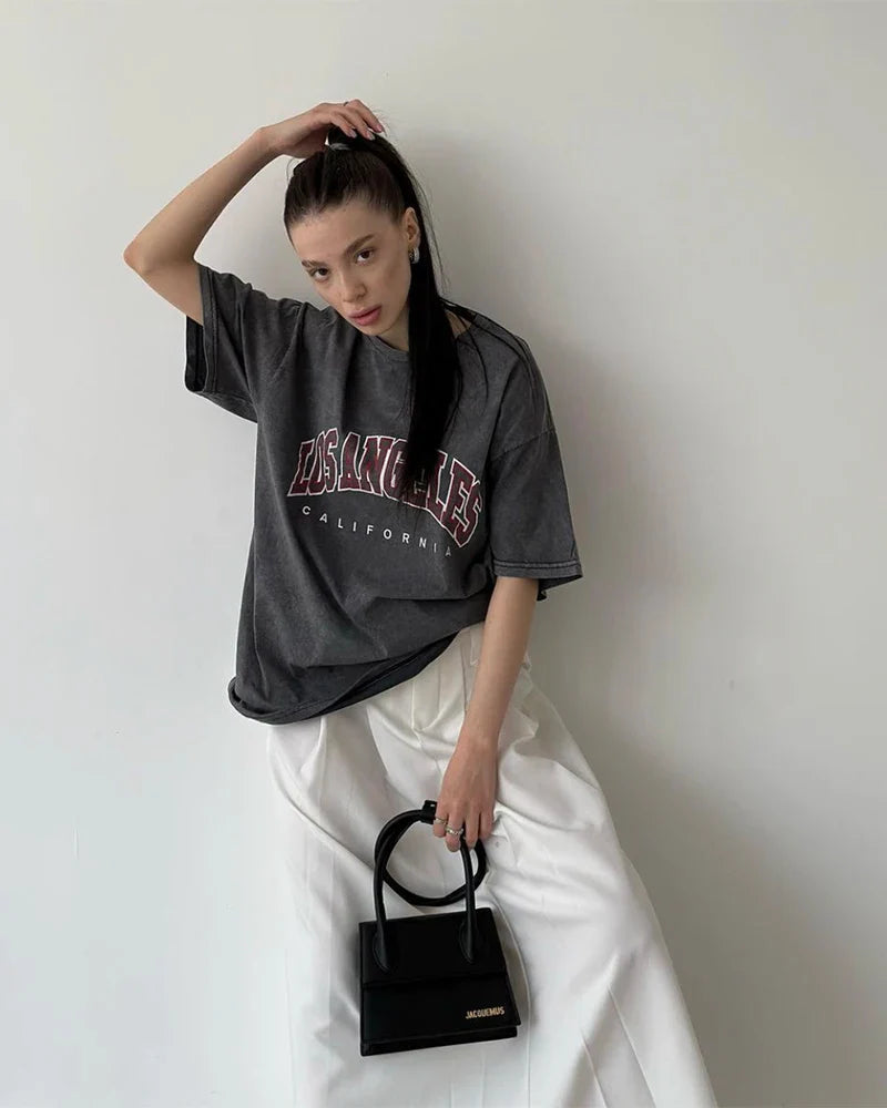 Acid Wash Print T-shirt