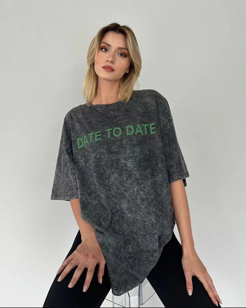 Acid Wash Print T-shirt