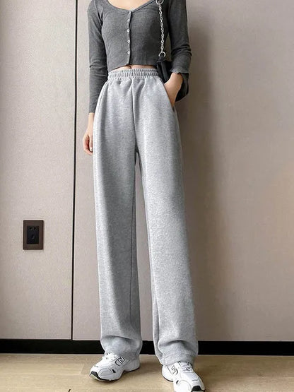 Blue Sweatpants for Summer Baggy Pants High Waist Jogger Wide Leg Trousers Spring ’s Sports Pants Summer Sweatpants