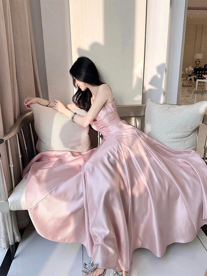 Blush Pink Maxi Dress High-class Birthday & Formal Look