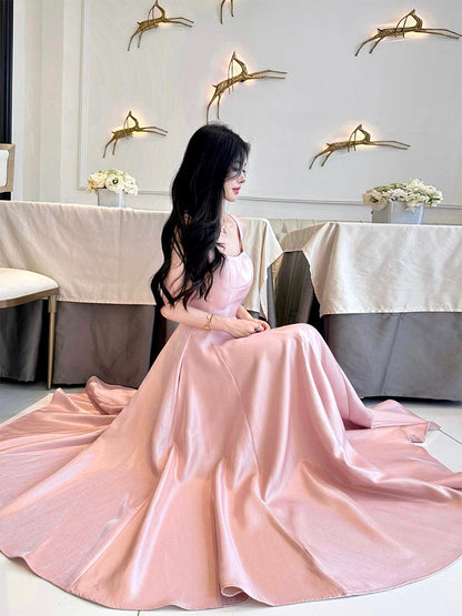 Blush Pink Maxi Dress High-class Birthday & Formal Look