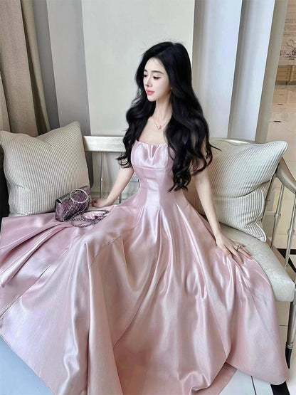 Blush Pink Maxi Dress High-class Birthday & Formal Look