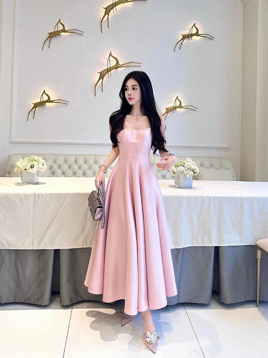 Blush Pink Maxi Dress High-class Birthday & Formal Look