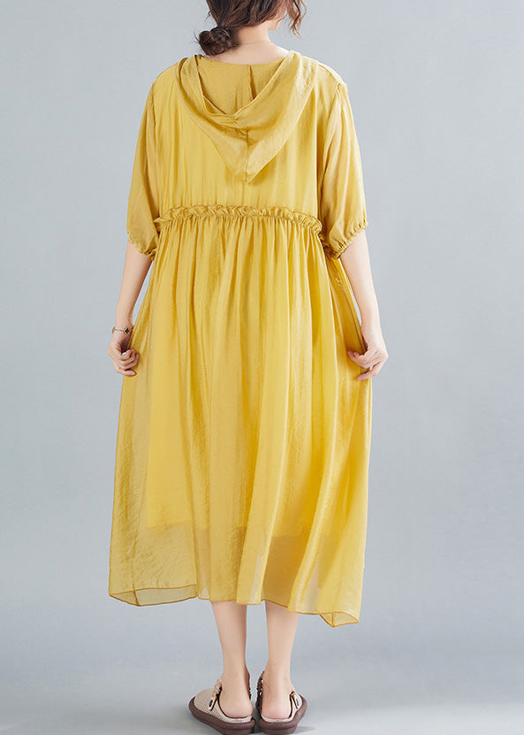 Yellow V Neck Patchwork Maxi Dress Summer Ac2091