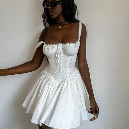 Inspired Corset Mini Dress Straps Summer Dresses Party Dress