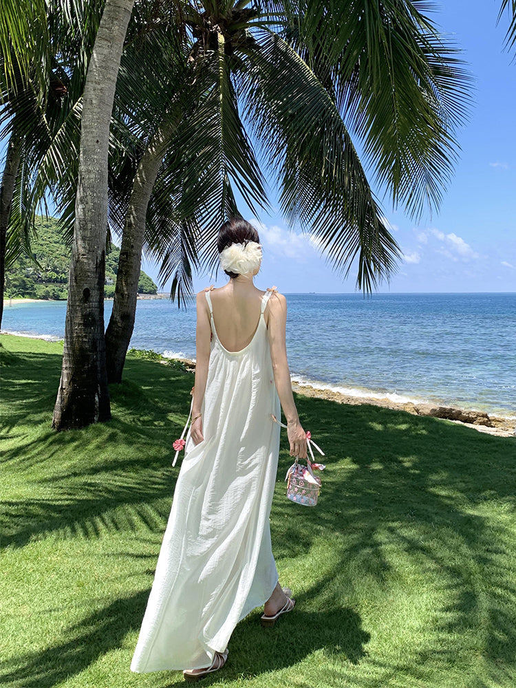 Maxi Dress Ethereal Loose-fit Beach Getaway Outfit