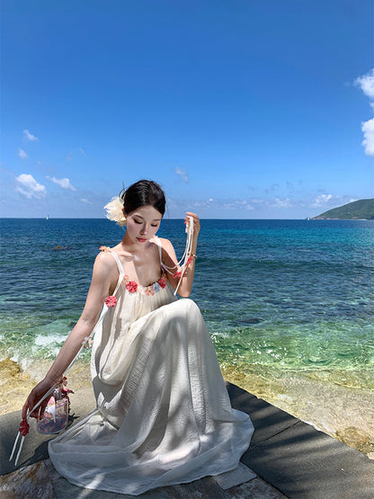 Maxi Dress Ethereal Loose-fit Beach Getaway Outfit