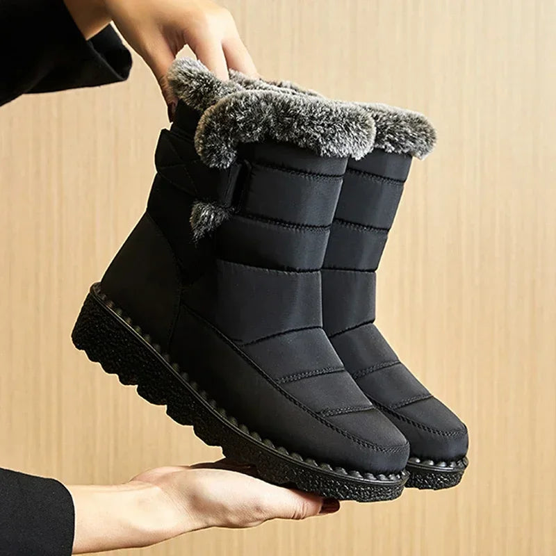 Boots Snow Plush Shoes Woman Platform Boots Flat Keep Warm Shoes Winter Boots Botas Mujer