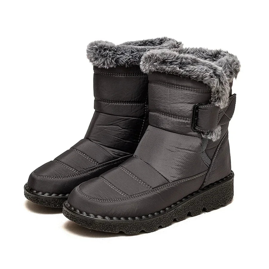 Boots Snow Plush Shoes Woman Platform Boots Flat Keep Warm Shoes Winter Boots Botas Mujer