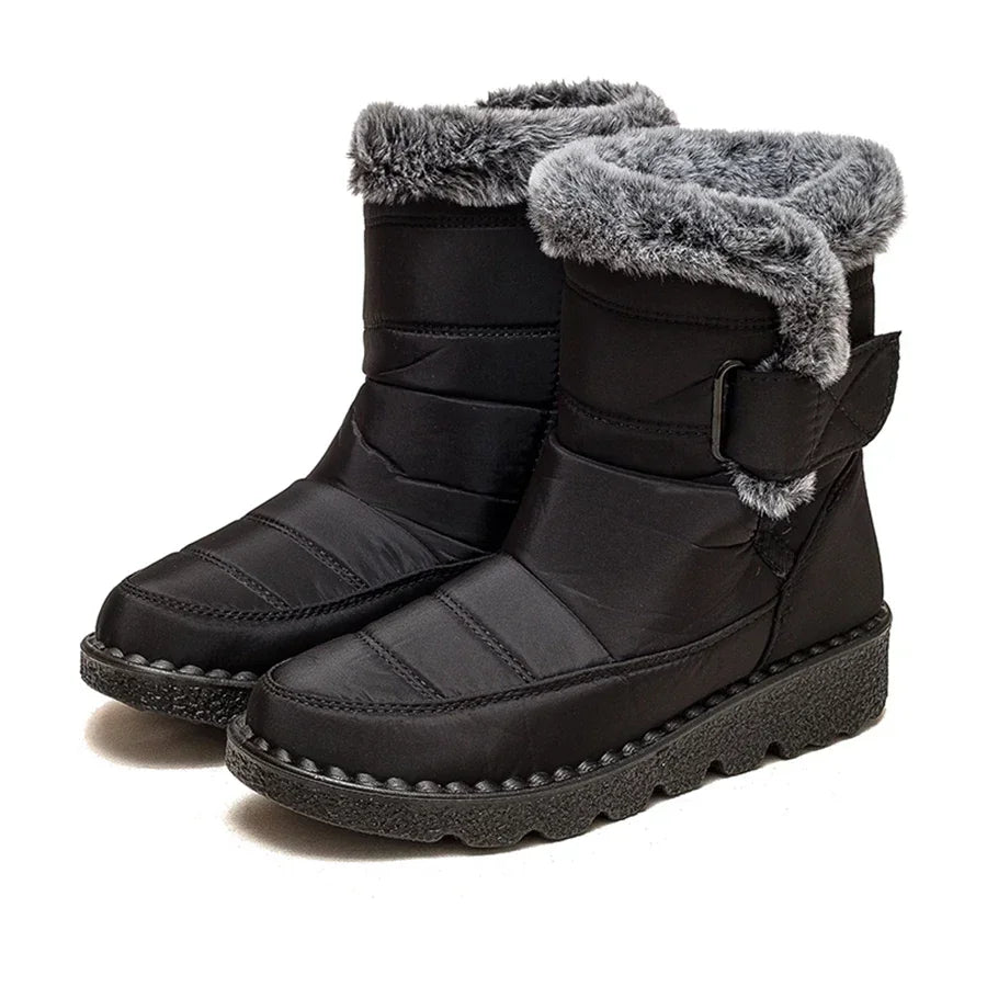 Boots Snow Plush Shoes Woman Platform Boots Flat Keep Warm Shoes Winter Boots Botas Mujer