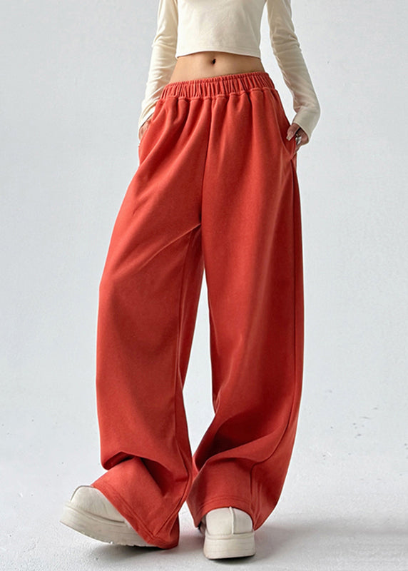 Boutique Yellow Elastic Waist Pockets Pants Spring Ta041