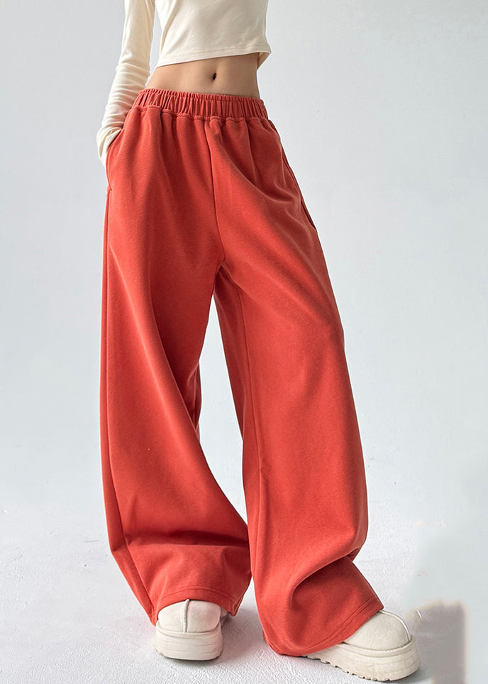 Boutique Yellow Elastic Waist Pockets Pants Spring Ta041