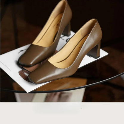 New Comfortable Shal-mouth Office Shoes Low Heel Pumps