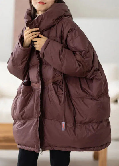 Duck Down Hooded Down Coat