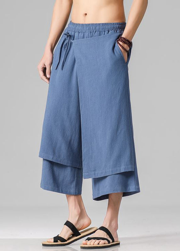 Brief White Asymmetrical Patchwork Wide Leg Pants Summer Yt029