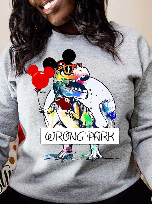 Cartoon Letter Print Sweatshirt At9035