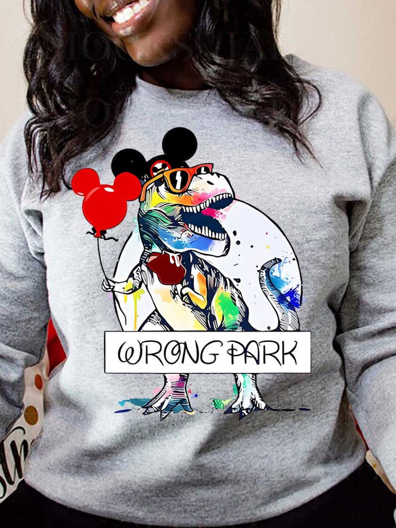 Cartoon Letter Print Sweatshirt At9035