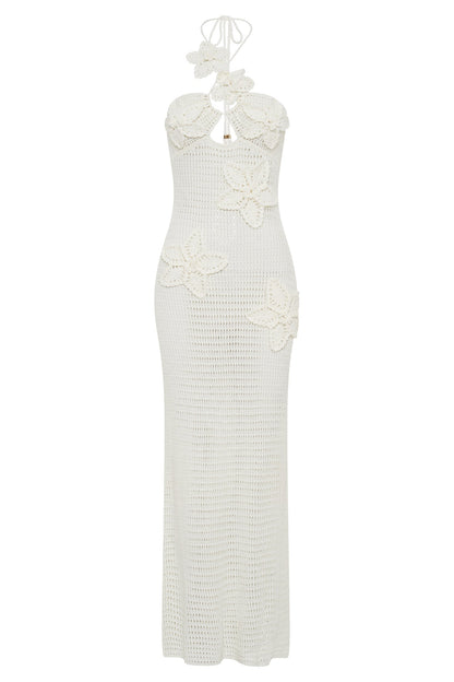Beverly Appliqué Crochet Maxi Dress