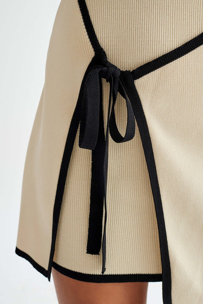 Joanna Strapless Asymmetrical Knit Mini Dress