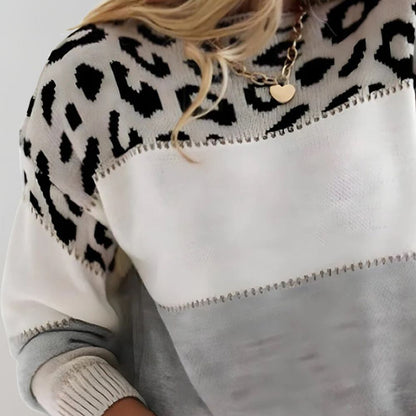 Laura - Sweater With Leopard Design