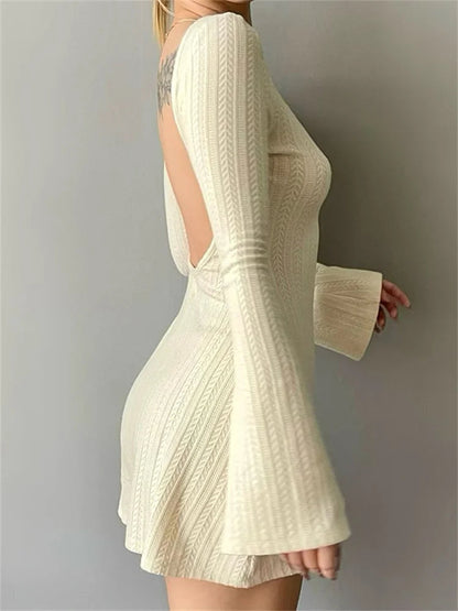 Slim Fit O-neck Party Mini Dresses