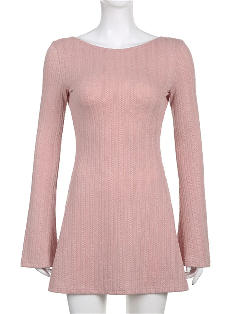 Slim Fit O-neck Party Mini Dresses