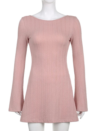 Slim Fit O-neck Party Mini Dresses