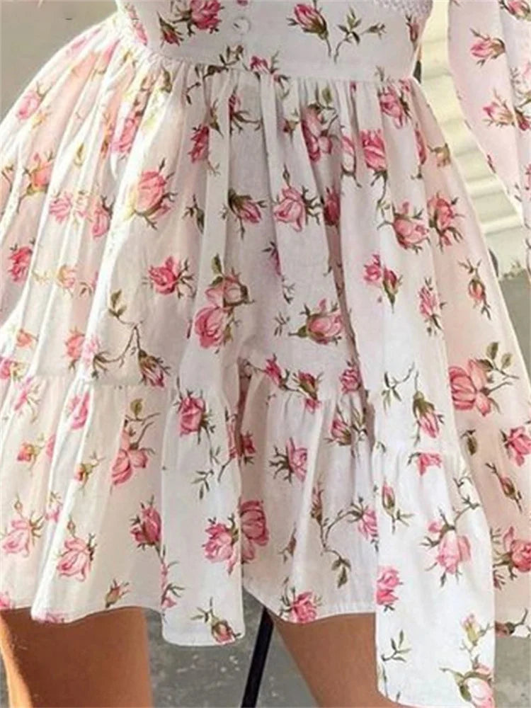 Lantern-sleeve Mini Dress