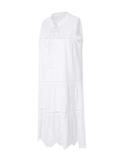 Plain Lace Hollow Out Party Mini Dresses