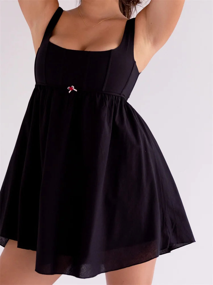 Fairy Square Neck Aesthetic Mini Dresses