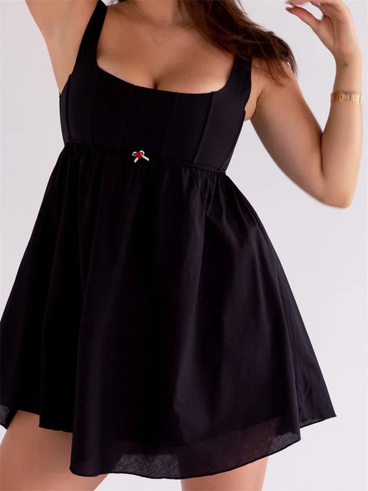 Fairy Square Neck Aesthetic Mini Dresses