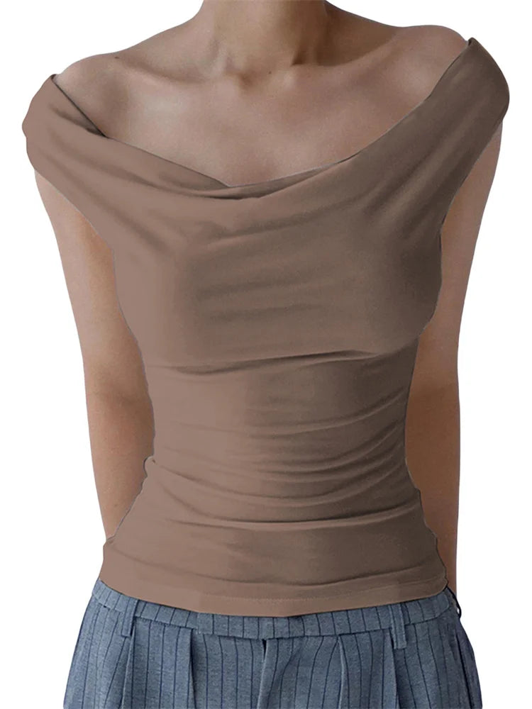 Off Shoulder Backless Tie-up Summer Top T-shirts