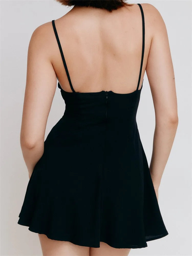 Fairy Square Neck Bandage Mini Dresses