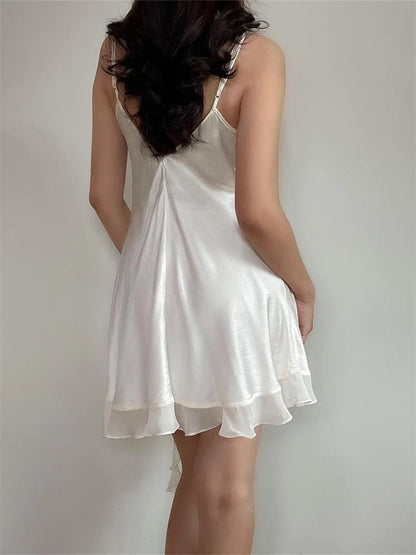 Summer 3d Flower Tassels Sleeveless Mini Dresses