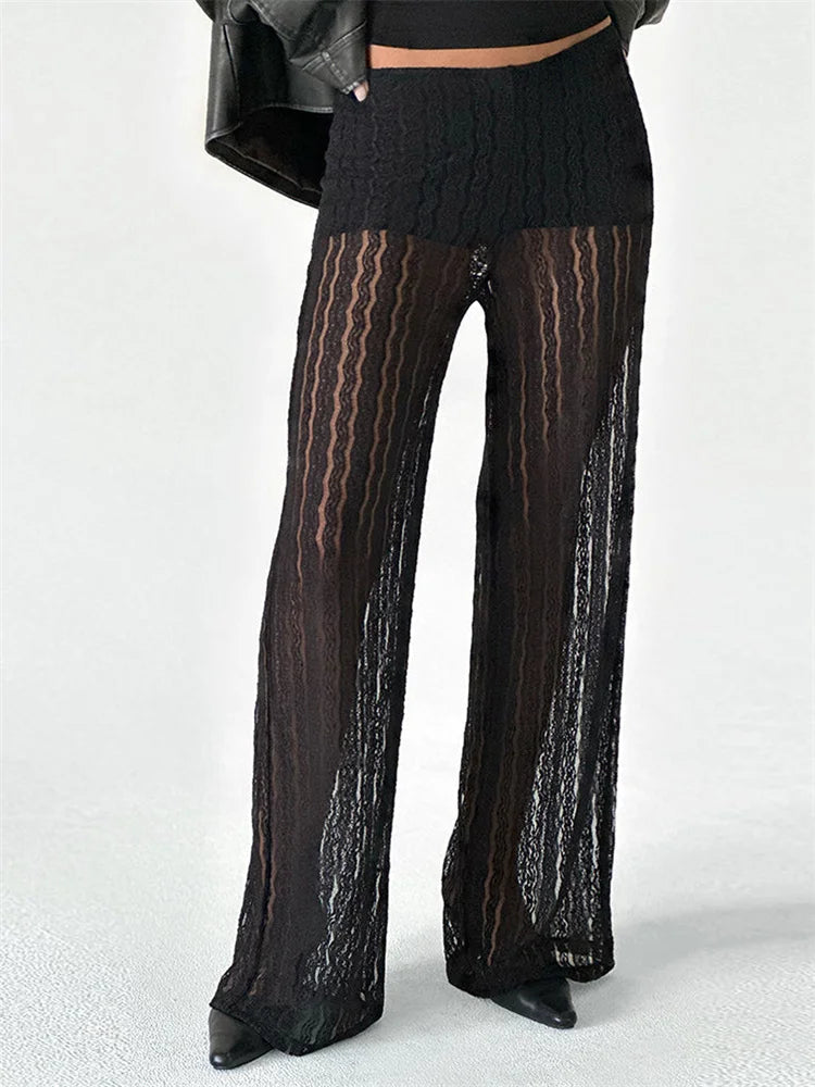 Loose Plaid Print Drawstring Summer Pant