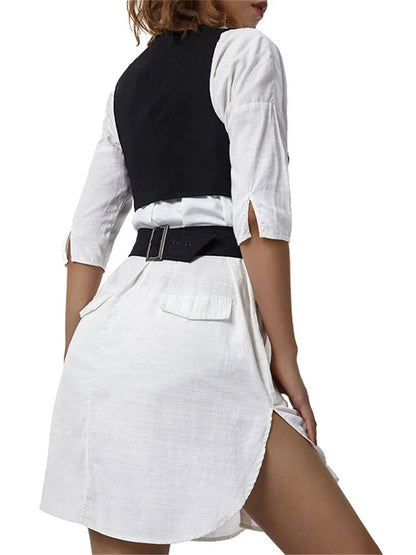 Y2k Bustiers Buttons Up Vest Waistcoat Summer Cropped V-neck Backless Slim Fit Corset Crop Top