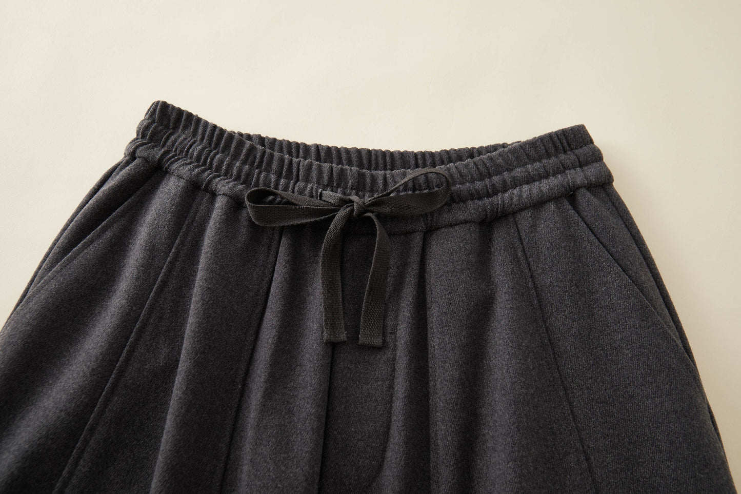 Drawstring Waist Wide-leg Pants