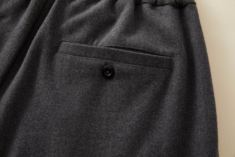 Drawstring Waist Wide-leg Pants