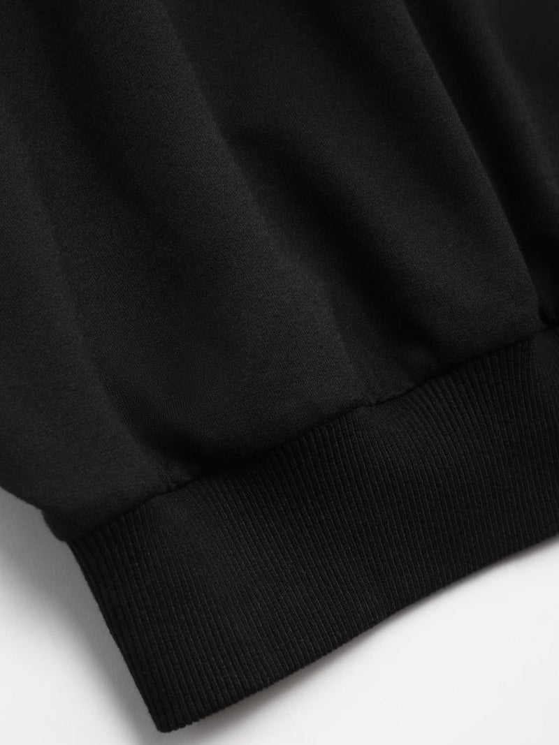 Dropped Shoulder Figure Letter Print Sweatshirt Bo3056