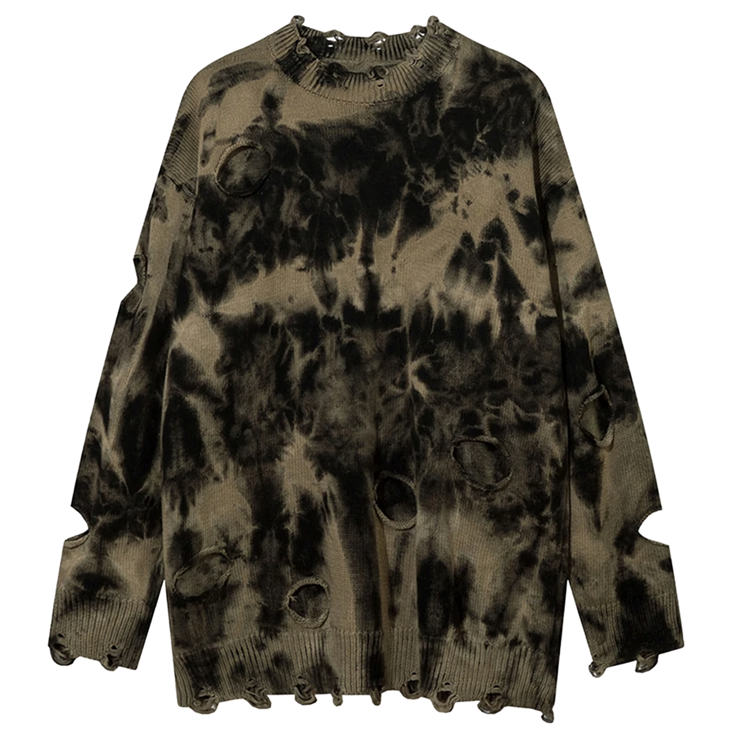 Distressed Tie-dye Sweater