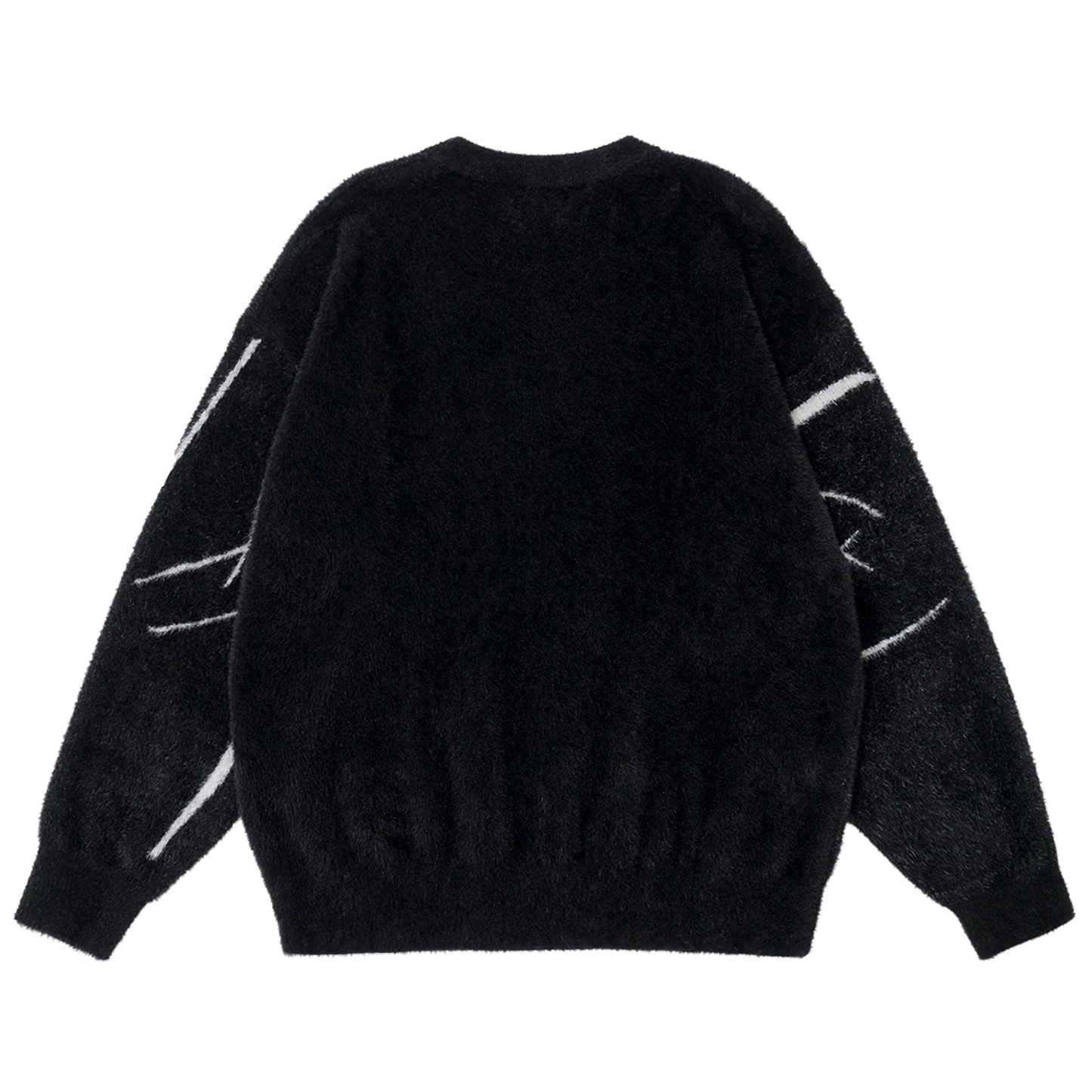 Abstract Bird Fleece Sweater